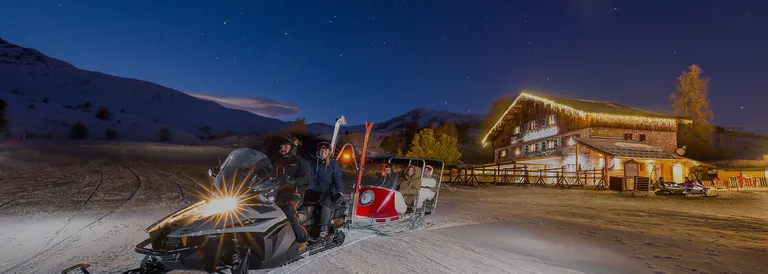 Cena in Chalet a Torgnon con Motoslitta